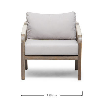 Sofa met touwweefsel Patio Set AJUNION Teakhouten raam Buitenmeubelen voor strandtuinen