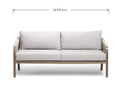 Sofa met touwweefsel Patio Set AJUNION Teakhouten raam Buitenmeubelen voor strandtuinen