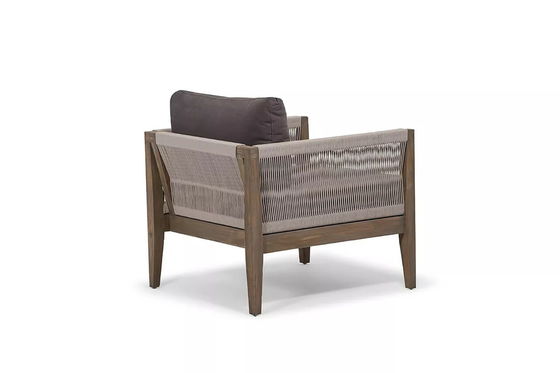 Tuin Set AJUNION Luxe Teak Hout Outdoor Meubels Lounge Set Moderne polyester touw Patio Set