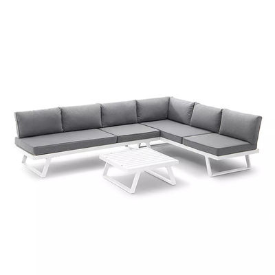 Moderne aluminium frame patio meubels ligstoel voor tuinbank sectioneel loungeset