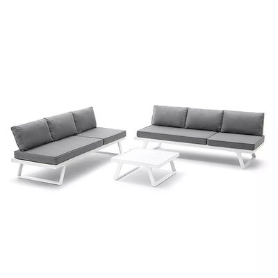 Moderne aluminium frame patio meubels ligstoel voor tuinbank sectioneel loungeset