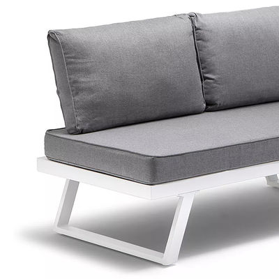 Aluminium frame patio set AJUNION Modern buitenmeubelen dagbed sectioneel lounge set