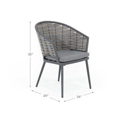 50 lbs tafelgewicht AJUNION Luxe restaurant tuinmeubilair gemengde wicker stoel set