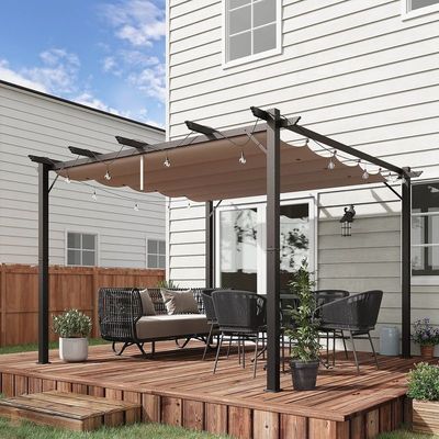 Verander uw achtertuin in een ontspannende retraite met AJUNION Aluminium Patio Pergola
