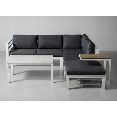 Moderne design aluminium patio meubelset met verstelbare tafel en eetkamer