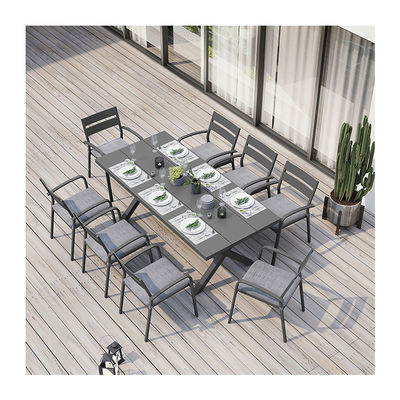 AJUNION X-vorm Outdoor dining set voor restaurant 76"D x 36"W x 30'H Tafelgrootte