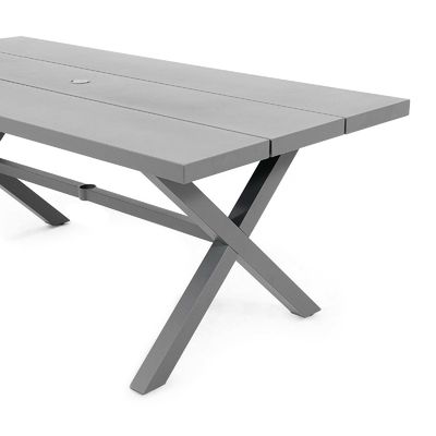 AJUNION X-vorm Outdoor dining set voor restaurant 76"D x 36"W x 30'H Tafelgrootte