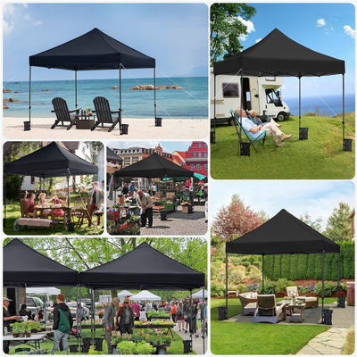 Buiten strand zonnestroon Gazebo tent D300 x W300 x H341cm Pop Up Canopy met zandzak
