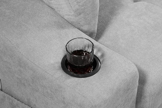 Postverpakking Alle weersomstandigheden Stof L-vorm sectioneel sofa Bed Lounge Set met kussens