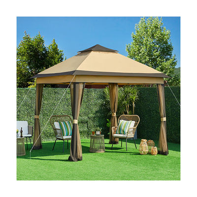 Poedercoated 3.3x3.3M Outdoor Gazebo Tent Pop Up met 4 Mesh Sidewalls Waterdicht