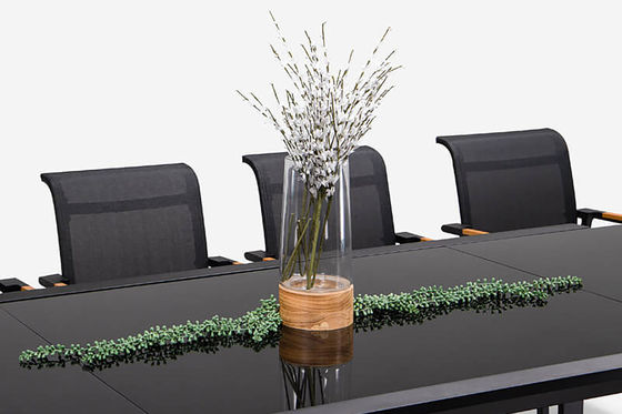 Uitbreidbare patio set L 336,5 x W 107,5 x H 75cm AJUNION Outdoor Aluminium Eettafel