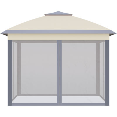 Root Proof L330 x W330 x H288cm AJUNION Tuin Gazebo Buiten Canopy Schaduw Pop Up Tent