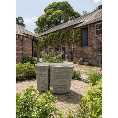 Small Space Solution Outdoor Bistro Set met W67 x D57 x H74cm stoelgrootte en postverpakking