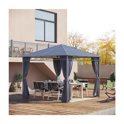 Stalen frame AJUNION Buiten waterdicht Canopy Shelter Gazebo met polycarbonaat dak