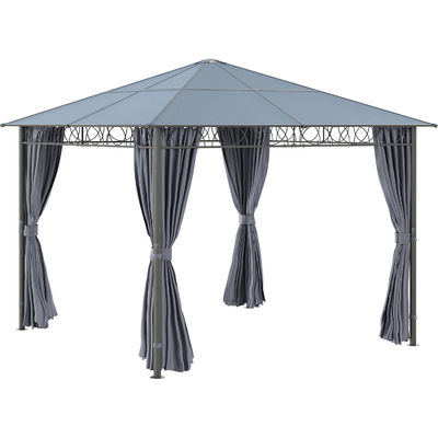Stalen frame AJUNION Buiten waterdicht Canopy Shelter Gazebo met polycarbonaat dak