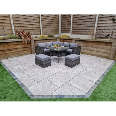 Outdoor tuin eetkamermeubelen met bank door AJUNION Woven Rattan Hoekbank
