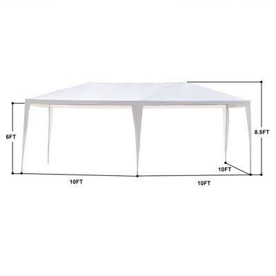 Poedercoated AJUNION 10' x 20' Buitentent Canopy Gazebo Paviljoen voor bruiloft