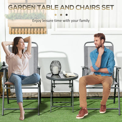 Draagbare opvouwbare stoel Balkonmeubelen Bistro Set Tuinstoel AJUNION Metalen Outdoor