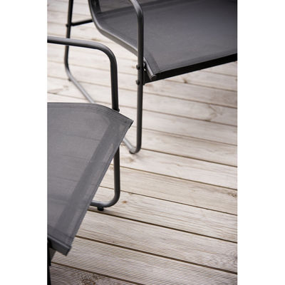 Metalen meubels patio set voor achtertuin tuin AJUNION 4 zitplaatsen conversatie lounge set
