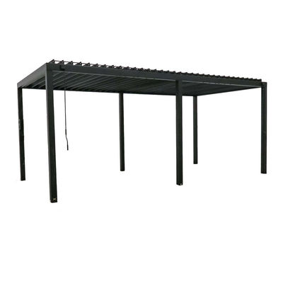 Buitentuin Bioclimatische metaalpergola L20xW10ft met waterdicht dakluis systeem