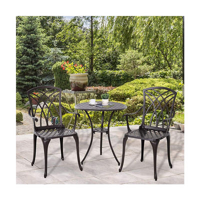 Gegote aluminium balkonmeubelen AJUNION 2 zitplaatsen Outdoor Bistro Set met ronde tafel