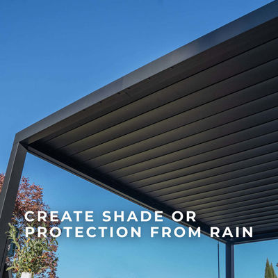 Staalframe AJUNION 16X10 Metalen pergola voor tuin met dakluizer Buiten Bioclimatisch