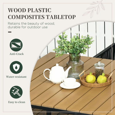 Moderne ontwerp stijl gevouwen eettafel en PE Rattan fauteuil Patio meubels Eet set
