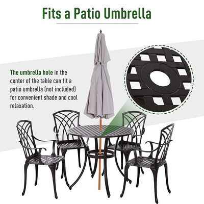 Moderne design stijl ijzeren raam gegoten aluminium eetkamermeubelen met ronde tafel