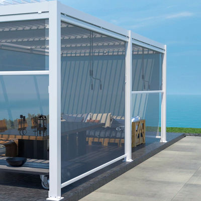 Buitentuinpergola met verstelbaar aluminium dak en bioclimatisch ontwerp