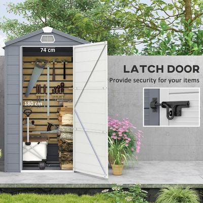 Duurzame samenleving waterdicht kunststof tuinhuis met aluminium frame en gereedschapshut