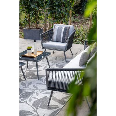 Aluminium raam Tuinmeubilair Lounge Set met koffietafel Grootte L60 x D60 x H39cm