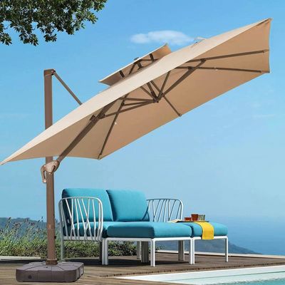 360 graden draaiende offset terras paraplu met LED-licht De ideale keuze voor uw tuin
