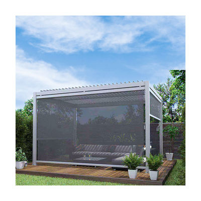 172 kg laadvermogen Tuinluwered Pergola Canopy met handmatig bedienbaar aluminium frame