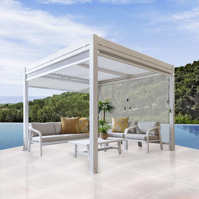 172 kg laadvermogen Tuinluwered Pergola Canopy met handmatig bedienbaar aluminium frame