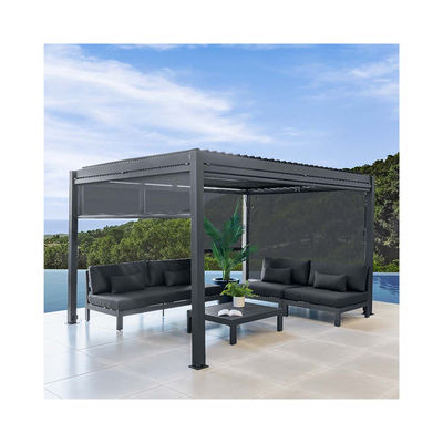 Buiten aluminium bioclimatisch luifel AJUNION Waterdicht Louver Tuin Pergolasbrug