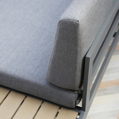 Tuinset AJUNION L-vormige sectiesofa met UKFR kussen en aluminium frame