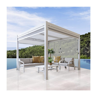 151 kg moderne buitenpergola met bioclimatisch dak en scherm van AJUNION