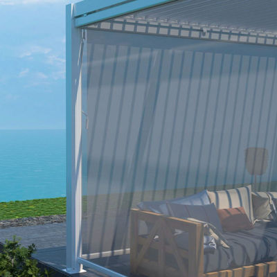 151 kg moderne buitenpergola met bioclimatisch dak en scherm van AJUNION