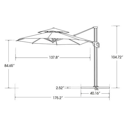 Modern Design AJUNION Commerciële buitenparaplu met waterdicht 2-laag zonnedeksel