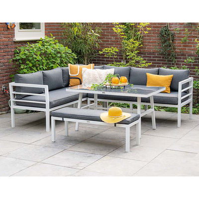 Aluminium Outdoor Eettafel Tuinmeubilair Set met Bank door AJUNION
