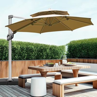 Modern Design AJUNION Commerciële buitenparaplu met waterdicht 2-laag zonnedeksel