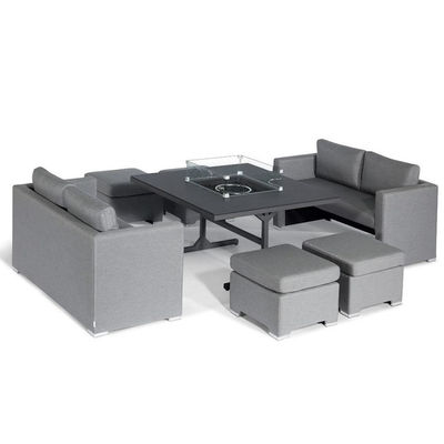 Modern Design Tuinmeubilair Sofa Set met open haard Tafel Tafel Grootte W126 x D126 x H71cm