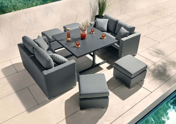 Modern Design Tuinmeubilair Sofa Set met open haard Tafel Tafel Grootte W126 x D126 x H71cm