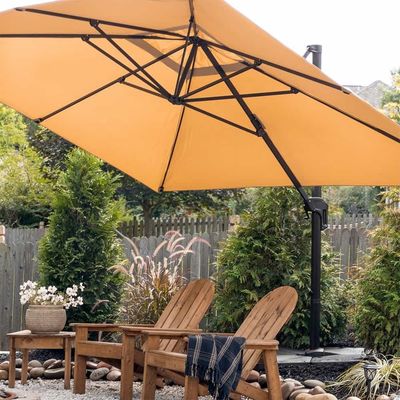 Moderne design stijl 1-tier Cantilever paraplu voor tuin zonneschaduw en bescherming