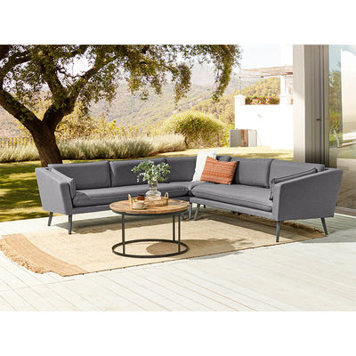 Moderne design stijl Grijze kussen voor alle weersomstandigheden Stoffenbank Set meubels voor villa tuin