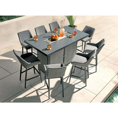 Postverpakkingsvergadering All Weather Outdoor dining set met open haard tafel