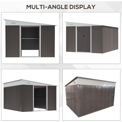 11x9ft metalen buiten schuur huis opslag tuin gebouw schuur met poeder gecoate afwerking