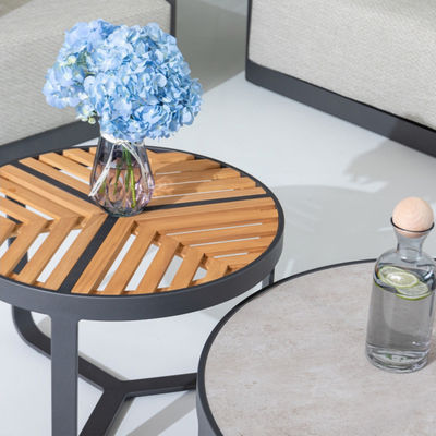Moderne luxe patio meubels stoffen bank tuin set voor villa tuin moderne stijl