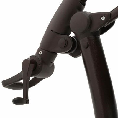 Buitenmeubelen AJUNION 11ft waterdicht kantilever paraplu met zonne-energie LED