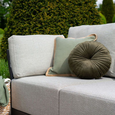 Villa achtertuin L-vorm sectioneel sofa met alle weer stoffen en aluminium frame door AJUNION